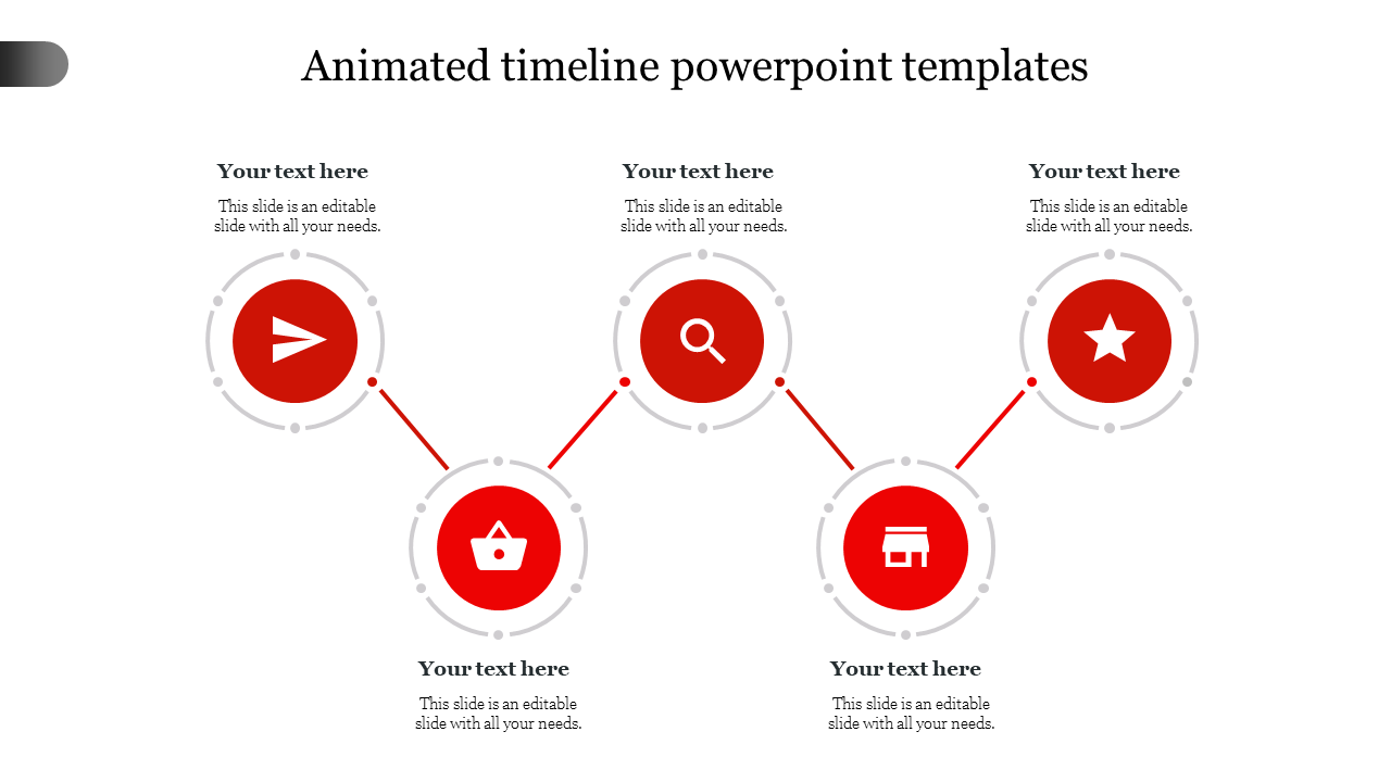 animated timeline powerpoint templates free download-5-Red